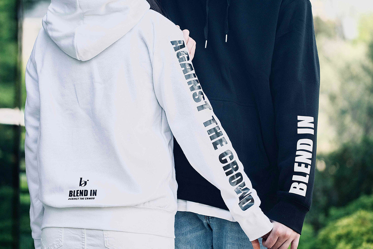 Bold Sleeves Women Hoodie | white