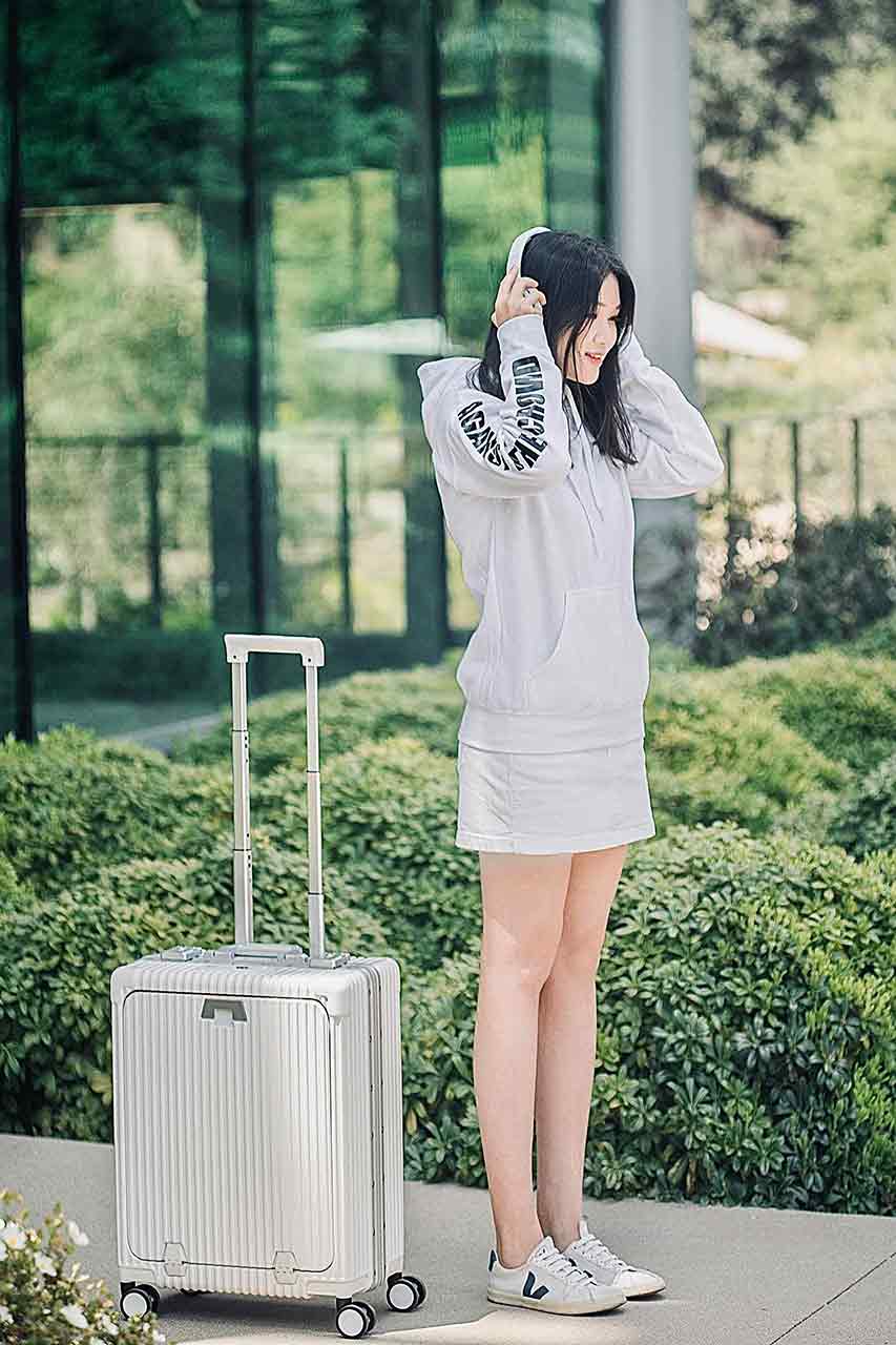 Bold Sleeves Women Hoodie | white