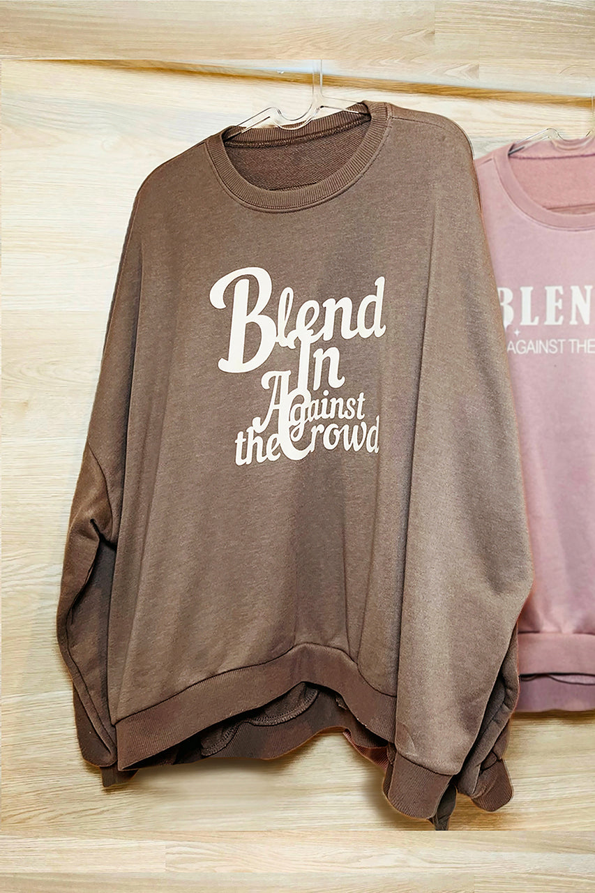 Cursive Women Sweatshirt | brown