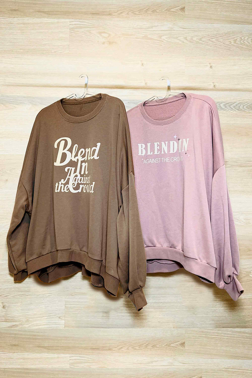 Cursive Women Sweatshirt | brown