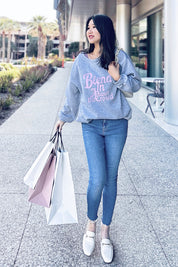 Cursive Women Sweatshirt | brown