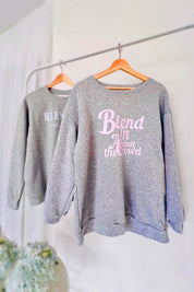 Cursive Women Sweatshirt | brown
