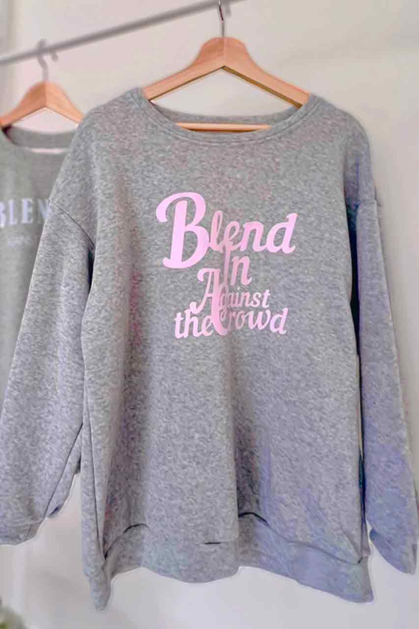 Cursive Women Sweatshirt | brown