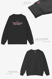 Motto Women Sweatshirt | pink on black