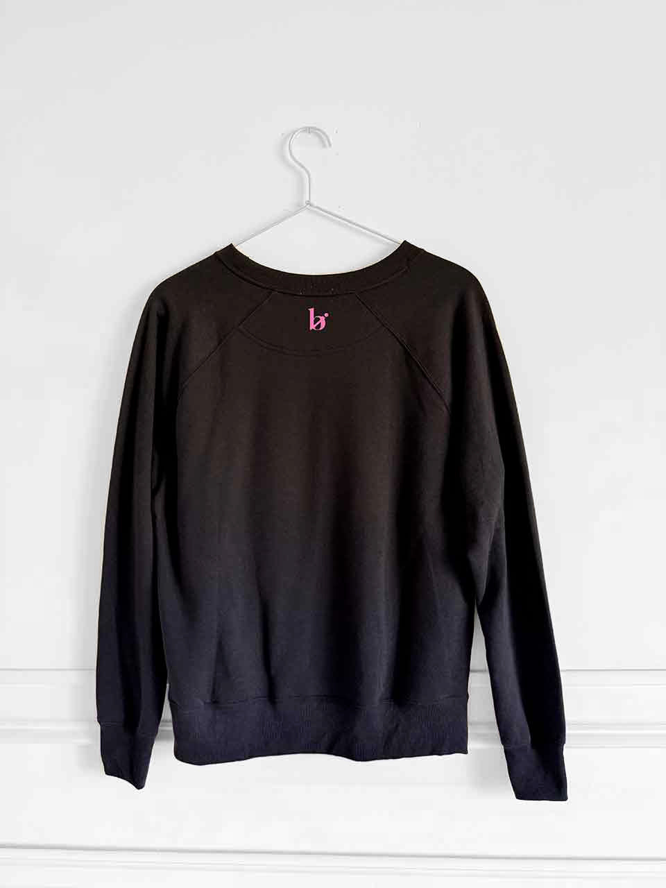 Motto Women Sweatshirt | pink on black