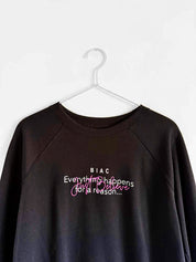 Motto Women Sweatshirt | pink on black