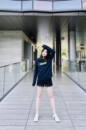 Motto Women Sweatshirt | pink on black