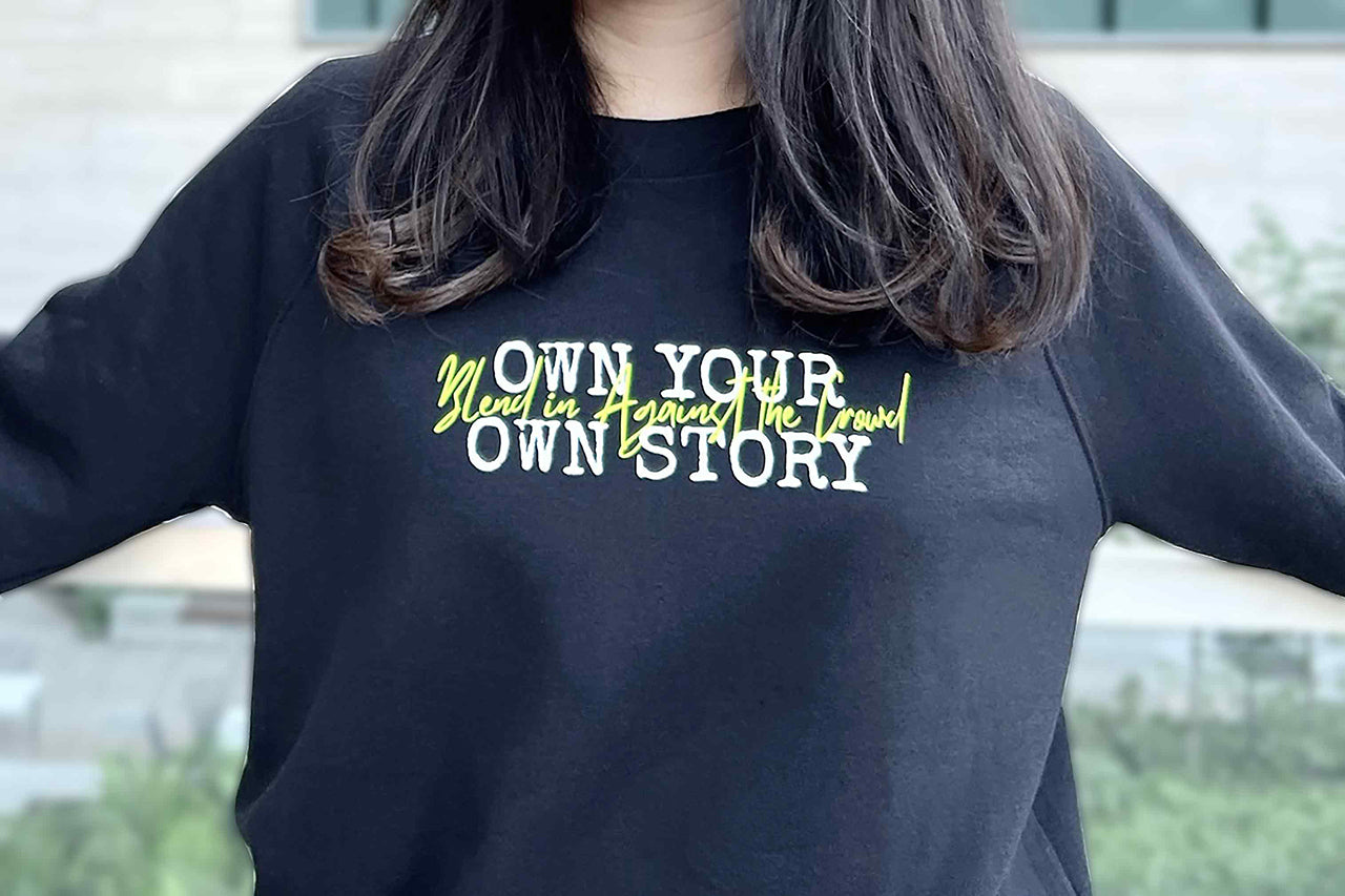 Motto Women Sweatshirt | pink on black