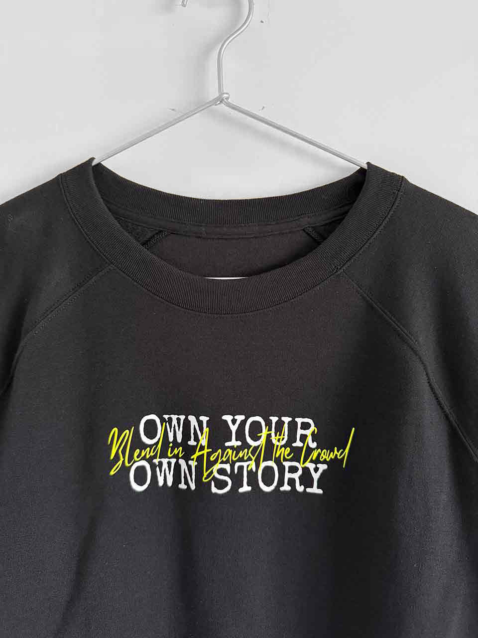 Motto Women Sweatshirt | pink on black