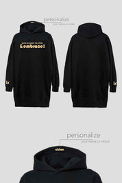 Precious Metal Hoodie Dress | black