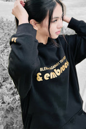 Precious Metal Hoodie Dress | black