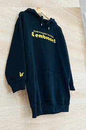 Precious Metal Hoodie Dress | black