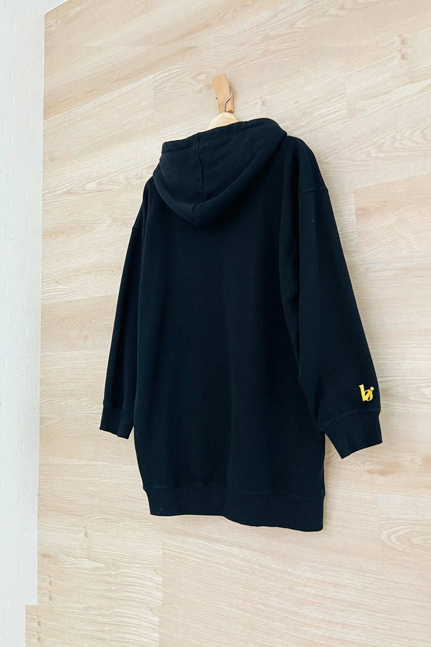 Precious Metal Hoodie Dress | black