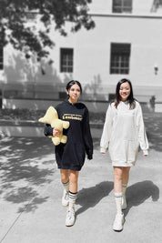 Precious Metal Hoodie Dress | black