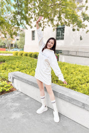 Precious Metal Hoodie Dress | black