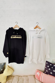 Precious Metal Hoodie Dress | black