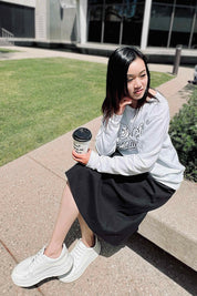 Outlined Women Sweatshirt | black