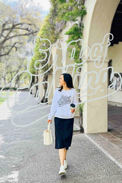 Outlined Women Sweatshirt | black