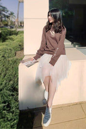 Vheart Women Sweatshirt | brown