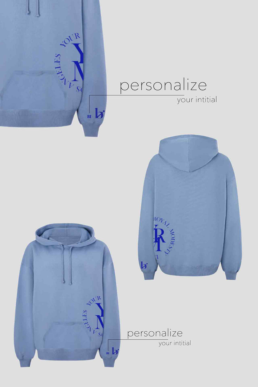 Round Seal Women Hoodie | sky blue