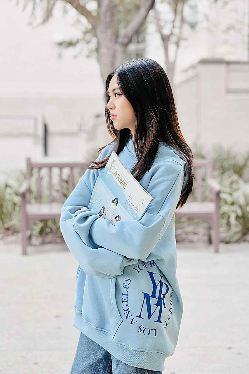 Round Seal Women Hoodie | sky blue