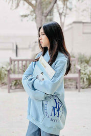 Round Seal Women Hoodie | sky blue