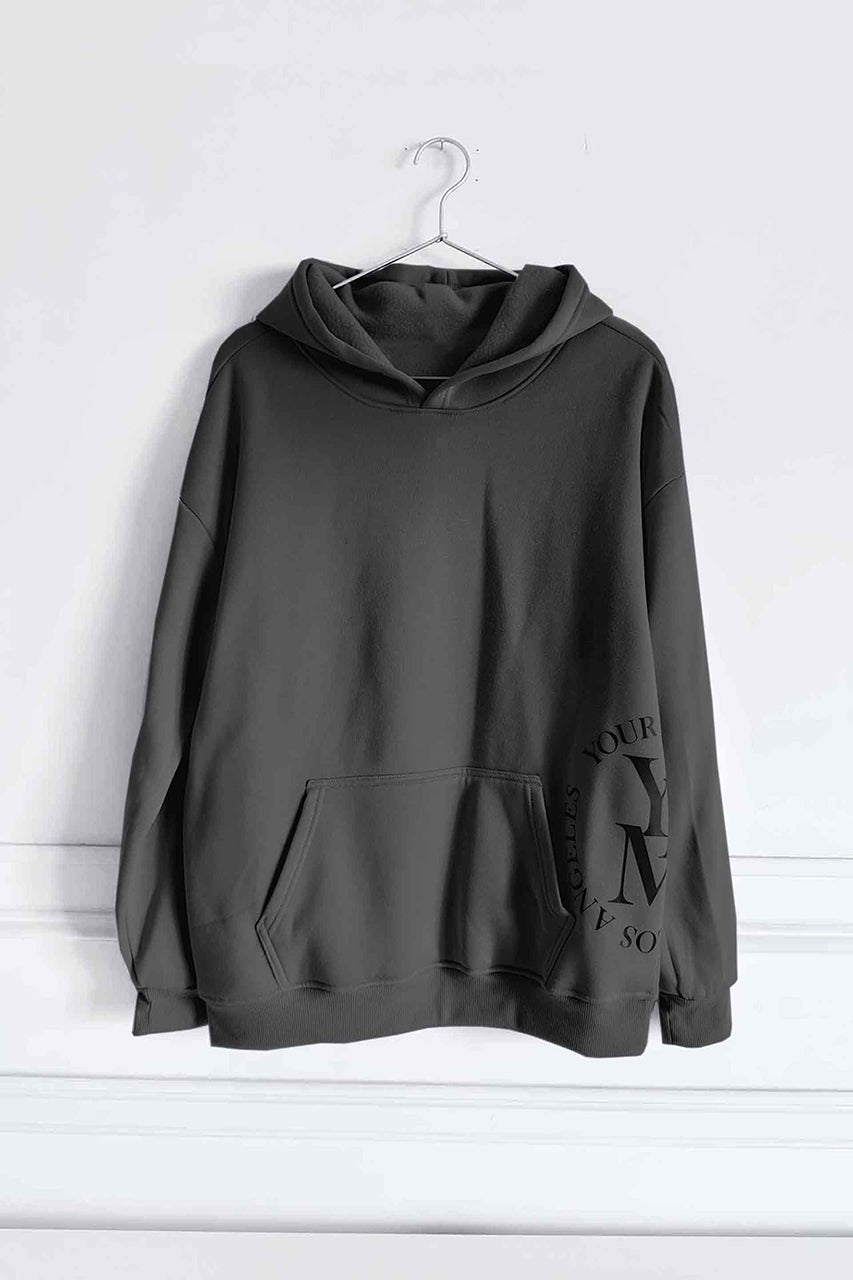 Round Seal Men Hoodie | silver