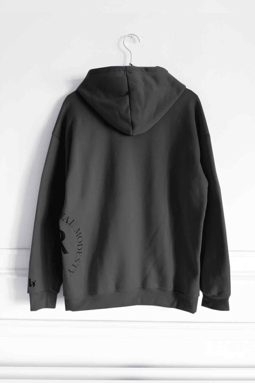 Round Seal Men Hoodie | silver