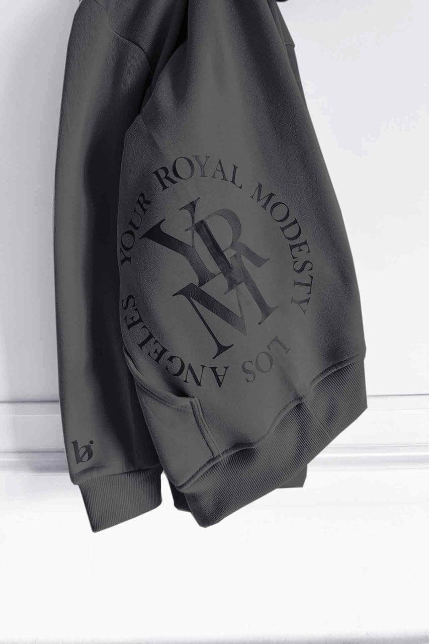 Round Seal Men Hoodie | silver