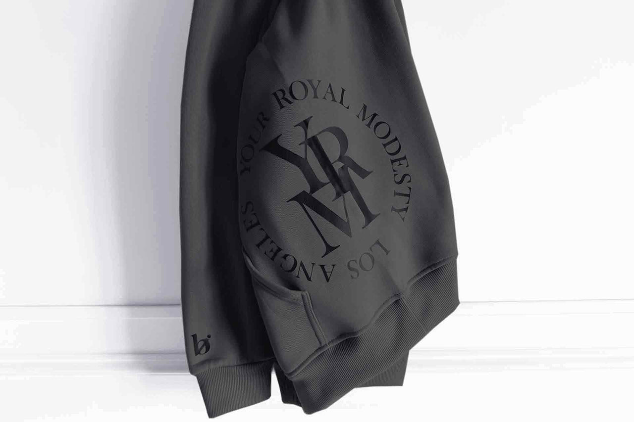 Round Seal Men Hoodie | silver