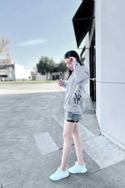 Round Seal Women Hoodie | sky blue