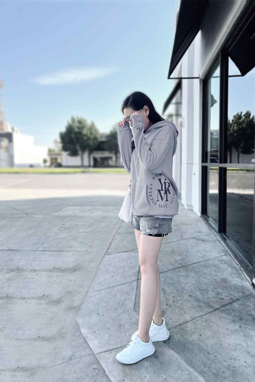 Round Seal Women Hoodie | sky blue