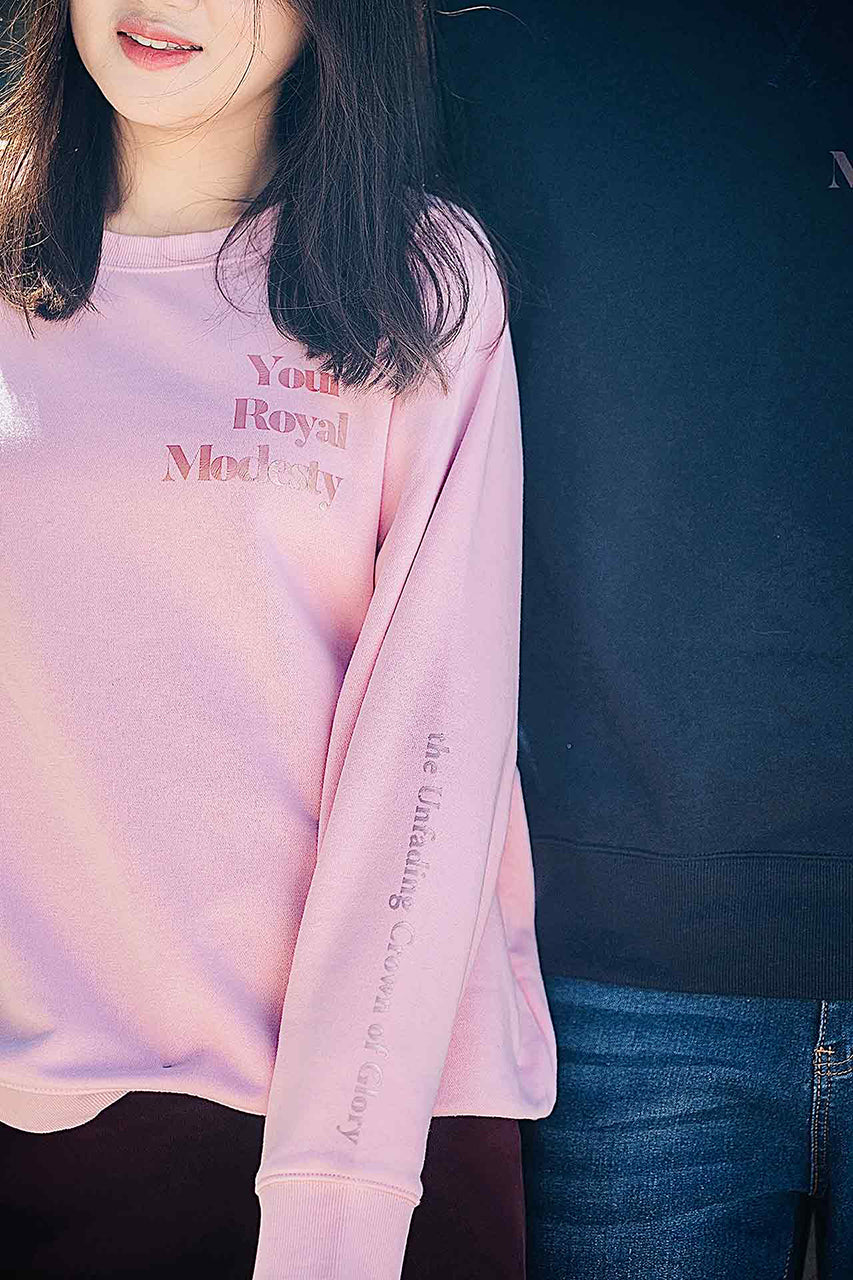 Subtle Shimmer Women Sweatshirt | pink